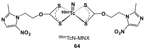 Figure 23 shows bismetronidazole 99mTc-xanthate complexes possible radiosensitizers
