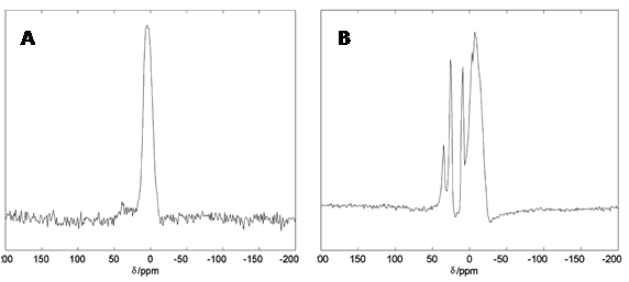 Figure 14 shows aluminium-27 solid-state NMR spectra of human brain tissue