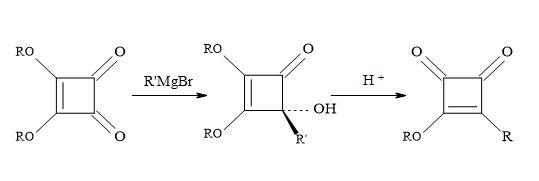 Addition of Grignard reagents on di-propyl squarate