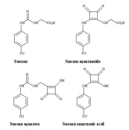 Suosan, semisquarate and semisquaramide