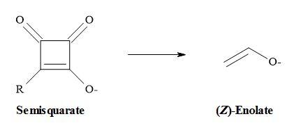 Semisquarate-for-enolate substitution is equivalent to 1,3-dicarbonyl systems