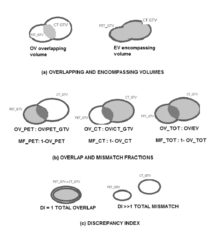 This image shows the overlap of the PET/CT and CT volume analysis.