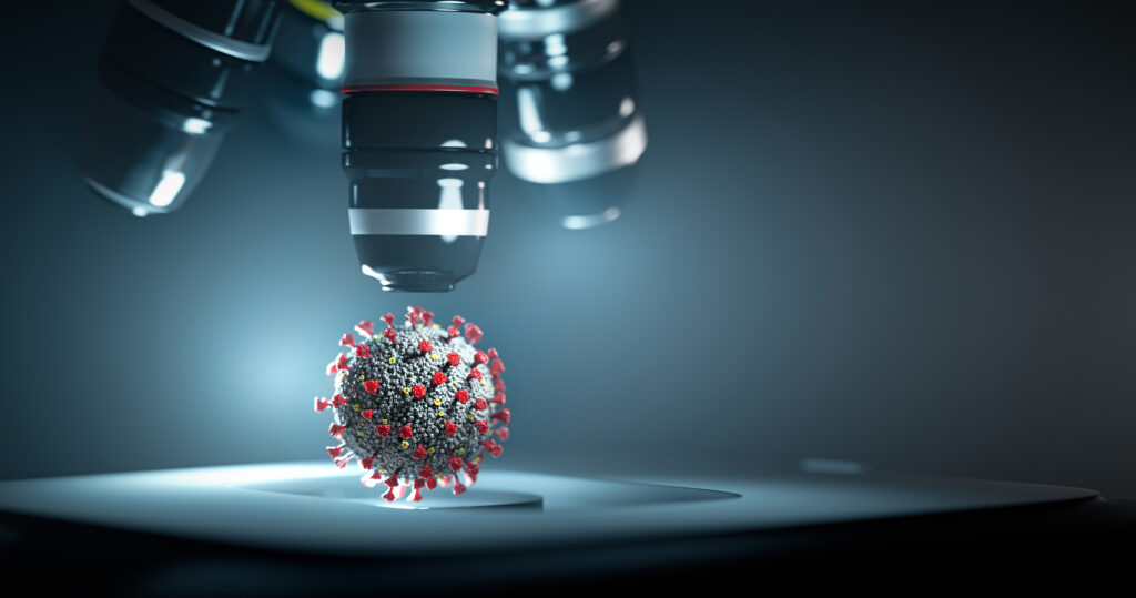 Coronavirus looks like a spiky ball under an electron microscope
