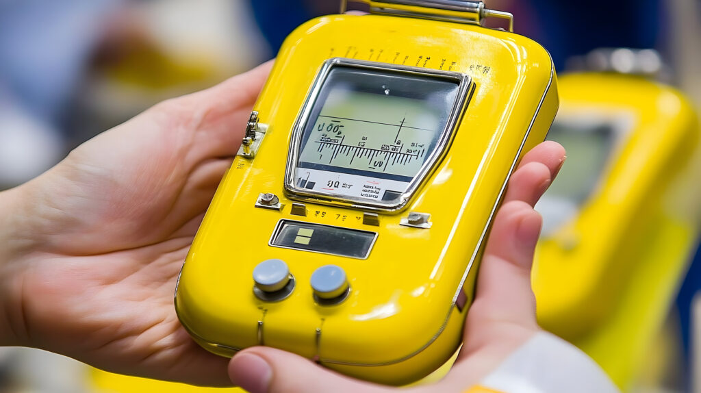 Geiger counter detects ionising radiation using gas-filled tube technology