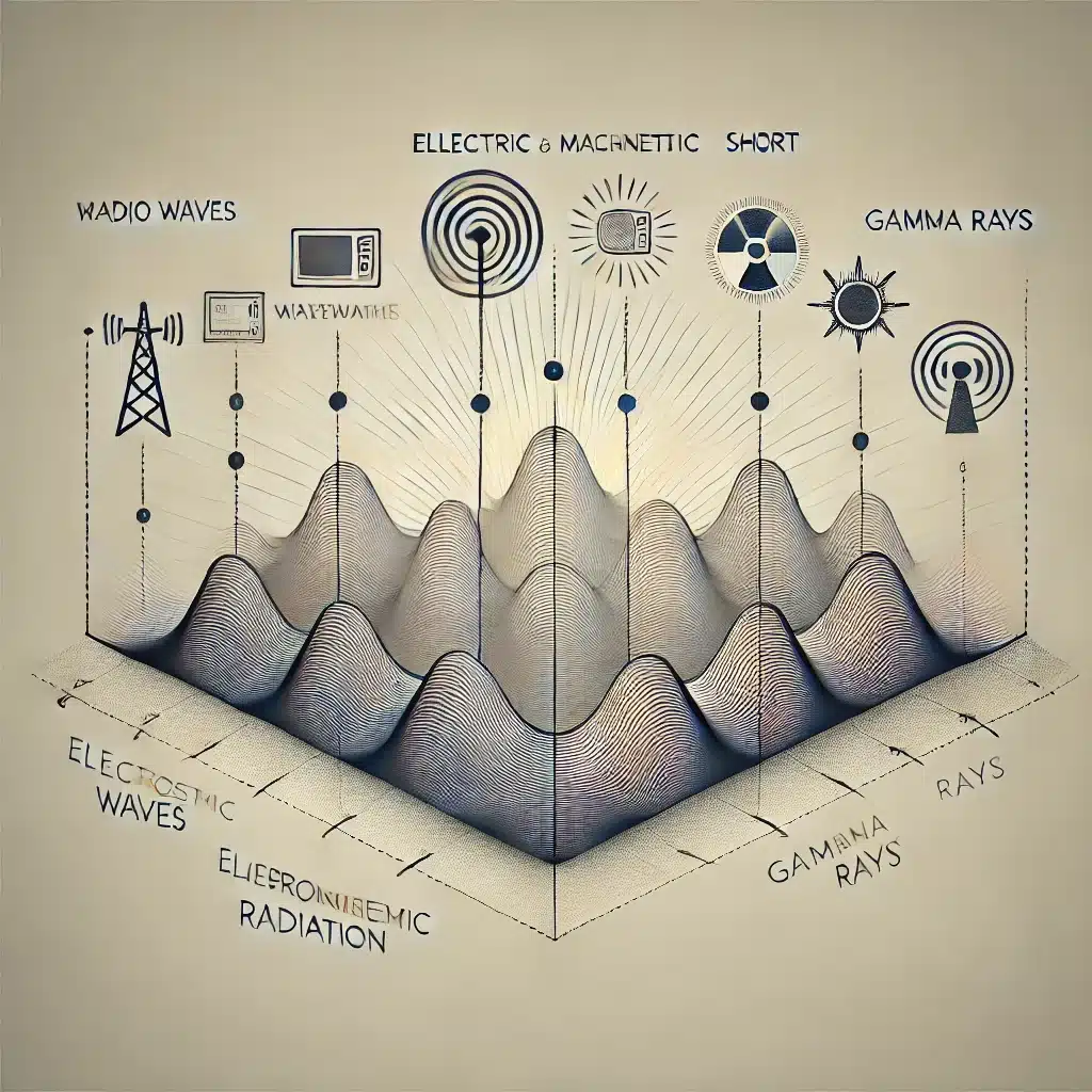 Electromagnetic radiation spans from radio waves to powerful gamma rays.