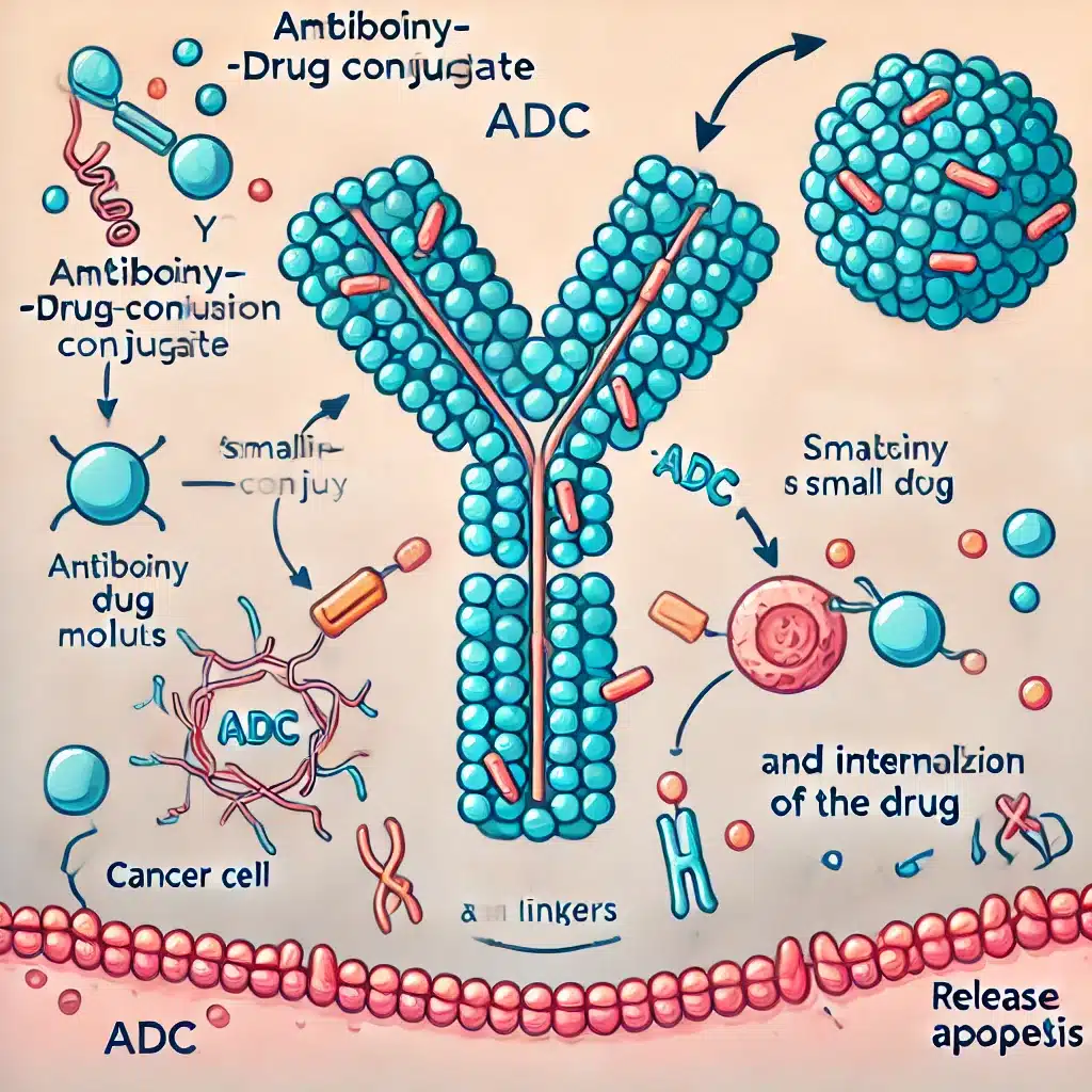 ADCs in cancer treatment deliver targeted therapy, reducing side effects and improving cancer cell destruction