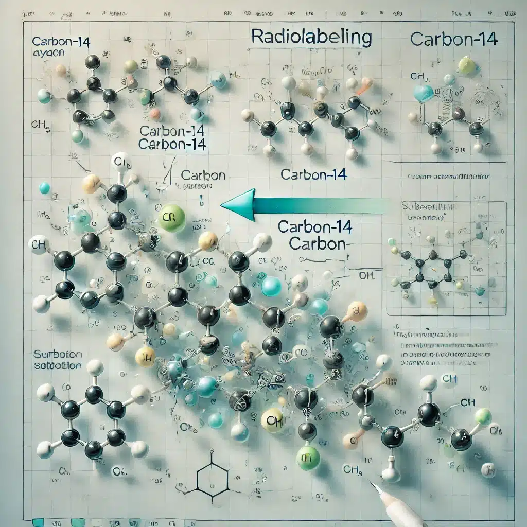 Carbon-14 radiolabelling helps track drug movement through biological systems precisely