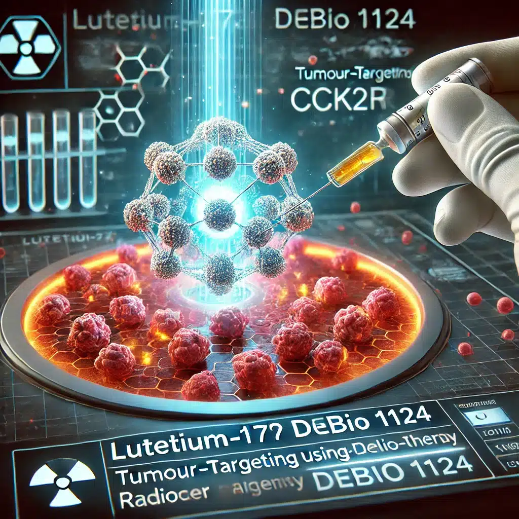 Lutetium-177 Debio 1124 targets tumours expressing CCK2R for precise treatment