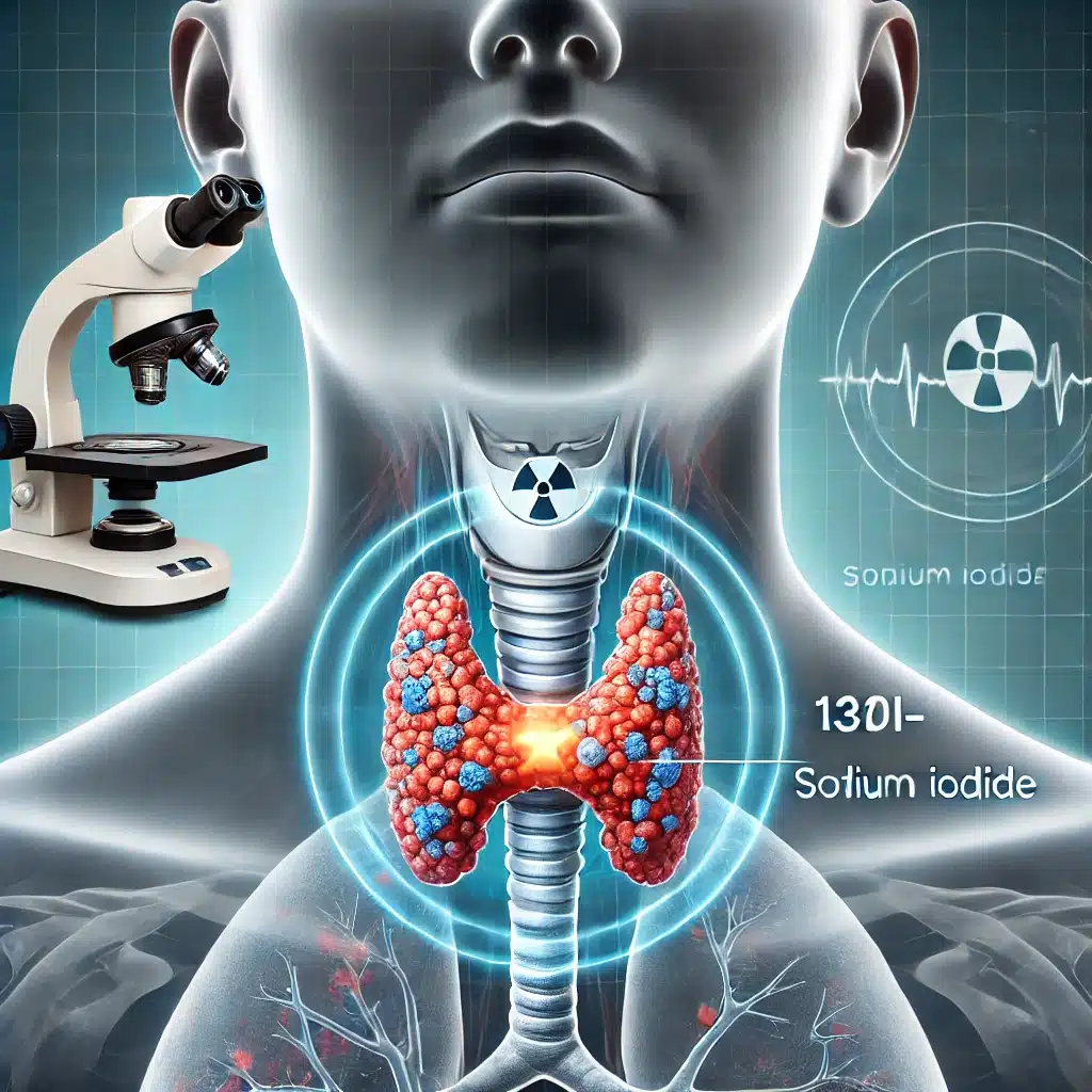 ¹³¹I-Sodium Iodide effectively treats thyroid cancers and diagnoses thyroid disorders.