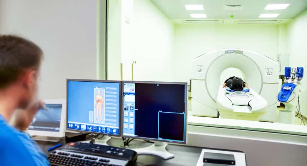 Basics of MRI include non-invasive imaging for detailed anatomical diagnostics