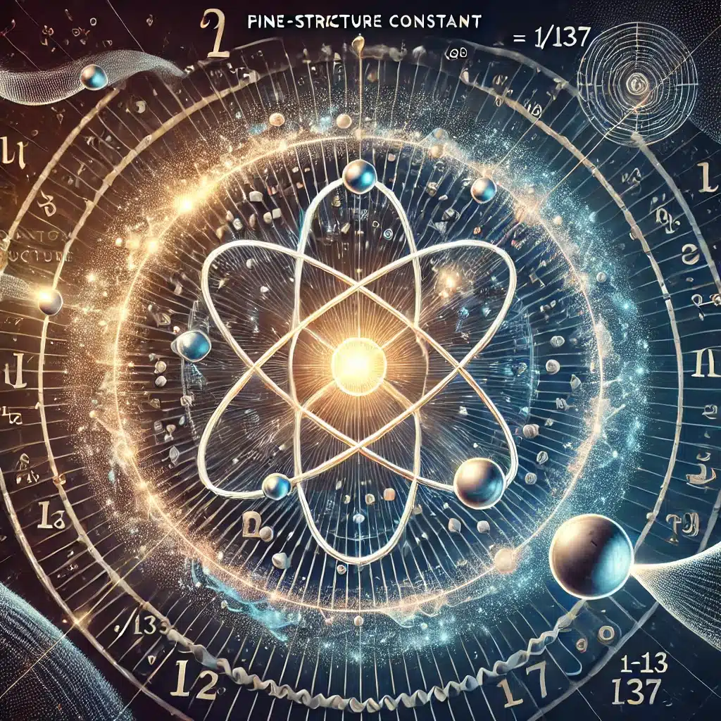 The fine-structure constant quantifies electromagnetic interaction strength between particles