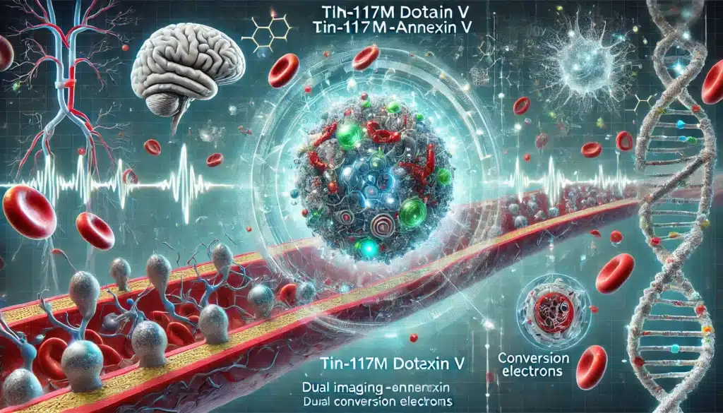 Tin-117m DOTA-Annexin V images and treats vulnerable plaques effectively