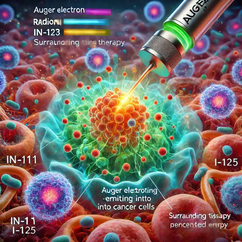 Auger electrons precisely destroy cancer cells while sparing healthy tissue