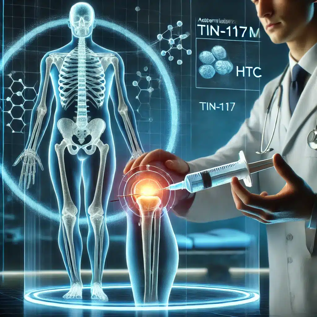 Tin-117m HTC revolutionises arthritis treatment through targeted radiation therapy.