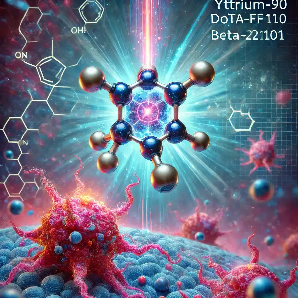 Yttrium-90 DOTA-FF-21101 targets tumours with precise beta radiation