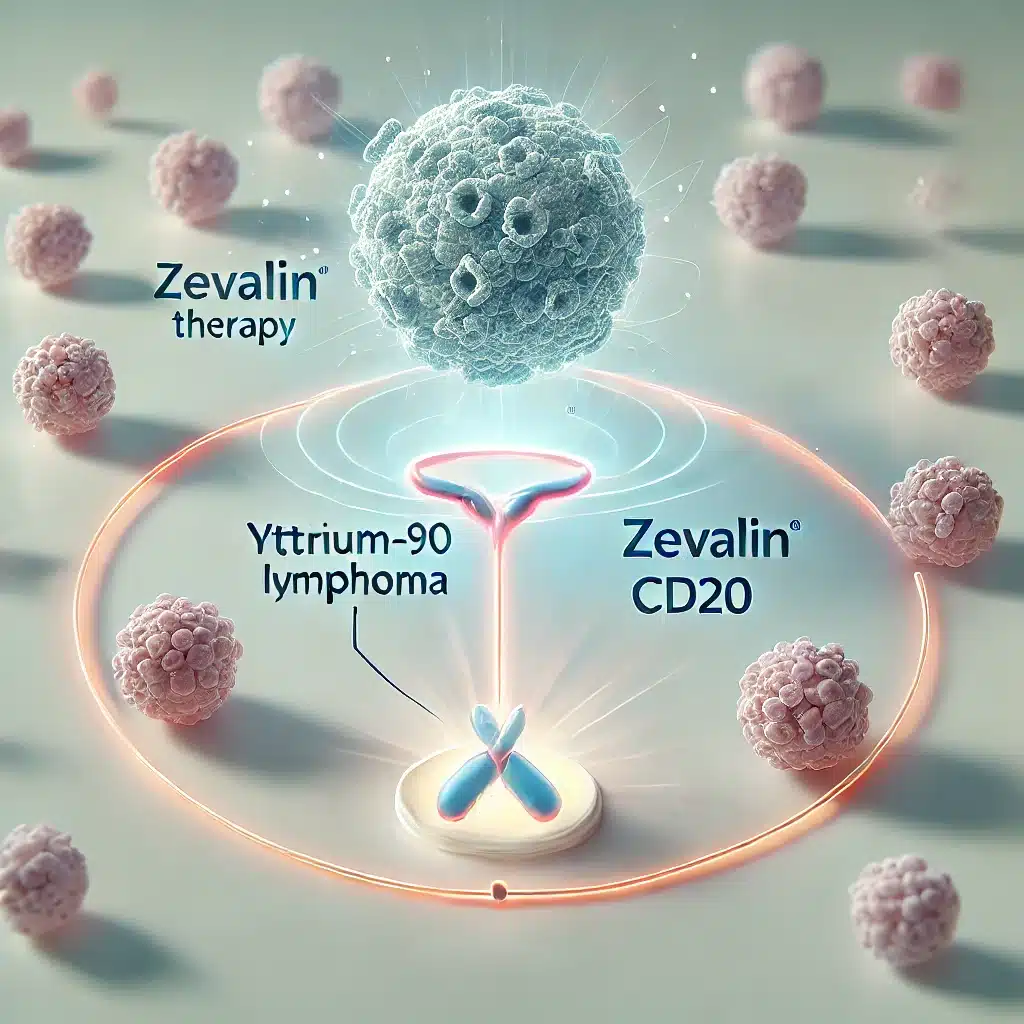 Zevalin therapy effectively targets CD20-positive lymphoma cells using radiation