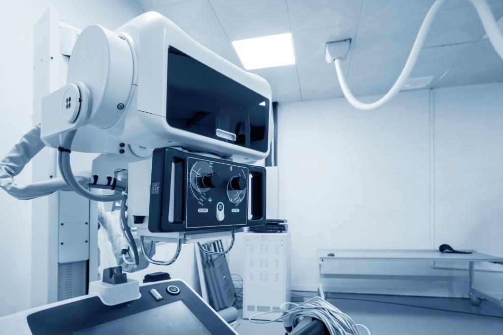 Hospital X-ray machines enable real-time imaging for accurate fluoroscopy-guided procedures