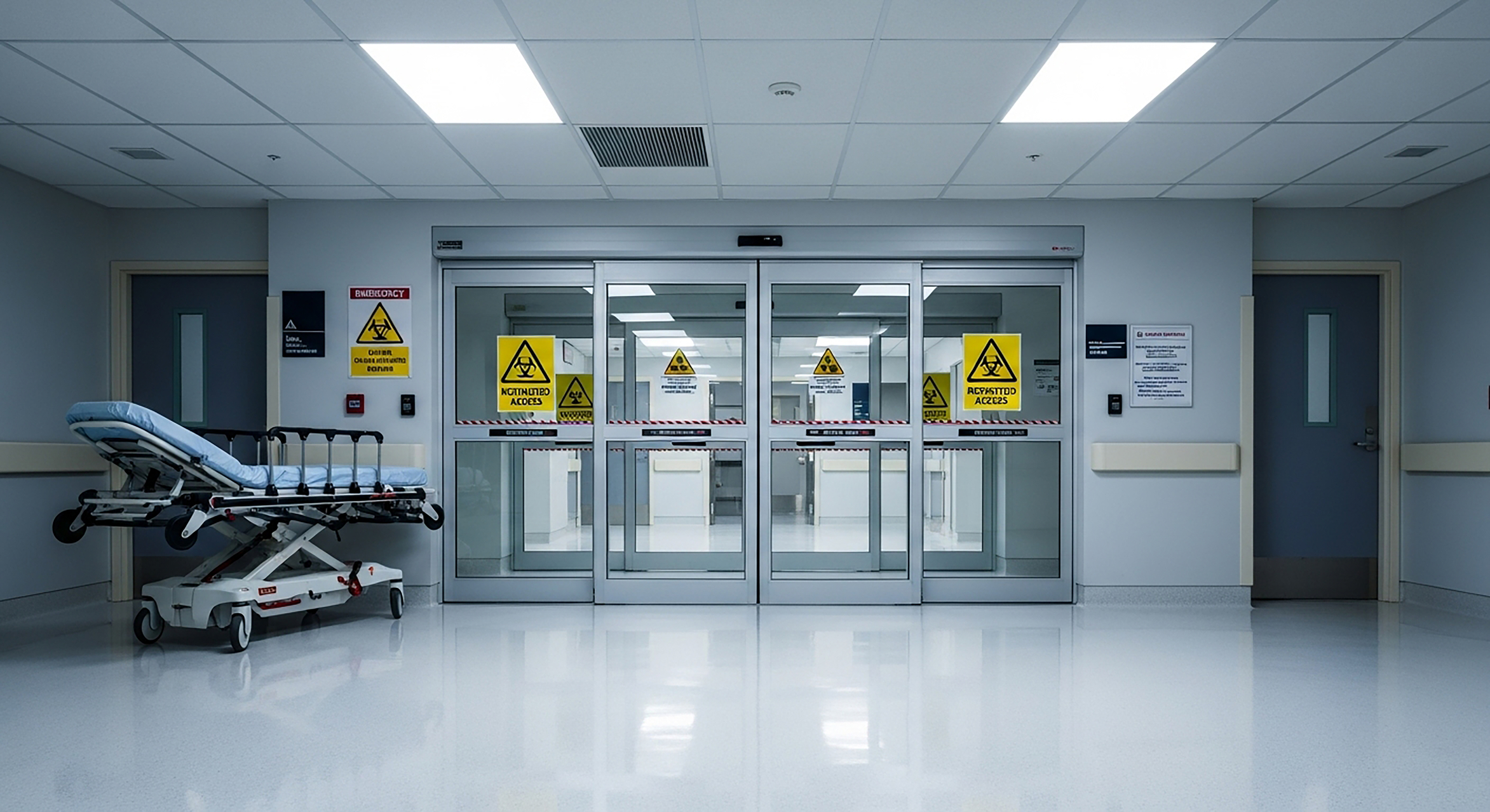 Hospital door signs guide patients, visitors, and staff clearly indoors