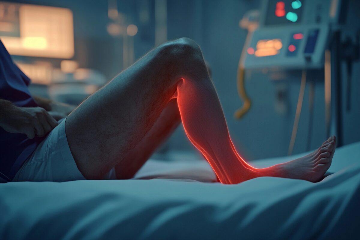 Common causes of leg pain include injury, arthritis, nerve irritation